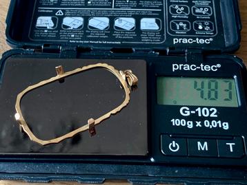 18 karaat gouden frame met oog, 4,83 gram, nederlands keur. beschikbaar voor biedingen