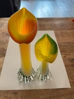 2 mooie murano vazen in mooie kleuren vintage, Ophalen of Verzenden