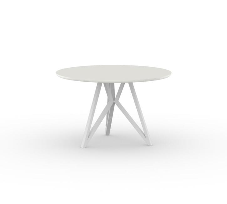 Studio Henk Eettafel 110 rond Fenix Wit Butterfly | €2429 nu, Huis en Inrichting, Tafels | Eettafels, Nieuw, 100 tot 150 cm, 100 tot 150 cm
