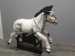 Antiek Hobbelpaard met Standaard, Antiek en Kunst, Ophalen of Verzenden