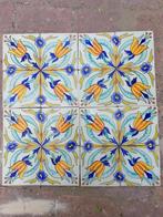 50 stuks antieke wandtegels tulp handbeschilderd 13.1x13.1, Antiek en Kunst, Ophalen