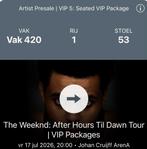 VIP seated tickets : The Weeknd ,17 juli 2026, Twee personen