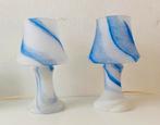 Set glazen tafellampjes design Monica Backstrim , jaren 80, Gebruikt, Jaren 80, Ophalen of Verzenden, Glas