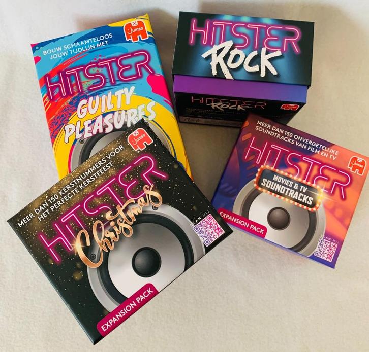 Hitster Bundel - Guilty Pleaures - Rock - Christmas & TV, Hobby en Vrije tijd, Gezelschapsspellen | Bordspellen, Nieuw, Een of twee spelers