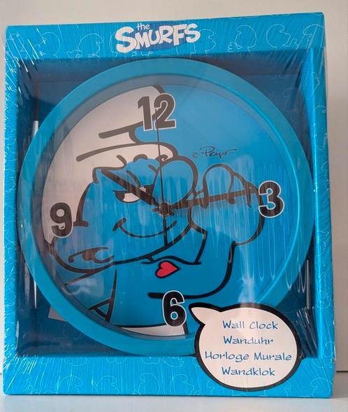 Smurf Smurfen Wandklok, Huis en Inrichting, Woonaccessoires | Klokken, Nieuw, Ophalen of Verzenden