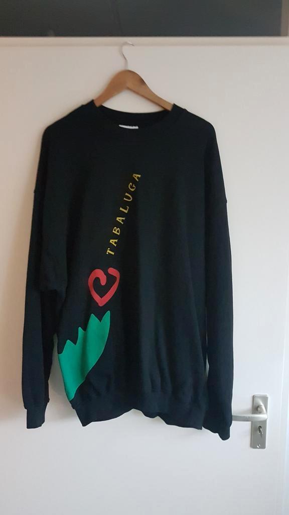 Vintage adidas tabaluga sweater trui maat xl 90s rare, Kleding | Heren, Truien en Vesten, Gedragen, Maat 56/58 (XL), Zwart, Ophalen of Verzenden