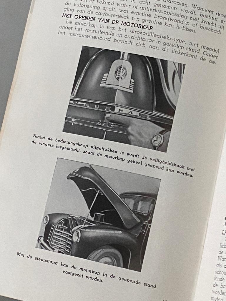 Origineel instructieboek voor de Vauxhall (1951/1952), Ophalen of Verzenden