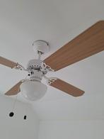 Mooie plafond ventilator  met lamp, Ophalen of Verzenden, Zo goed als nieuw, Plafondventilator