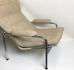 Vintage lounge chair, staal buis ala Dux Sam Larsson, Huis en Inrichting, Stoelen, Ophalen, Gebruikt, Overige kleuren, Metaal