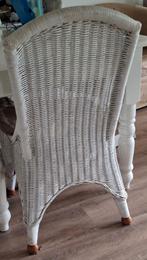 Rotan eetkamerstoelen, wit, gebruikt. Oersterk!!, Huis en Inrichting, Stoelen, Ophalen, Gebruikt, Wit