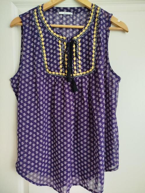 Top Esprit, maat XL, Kleding | Dames, Tops, Zo goed als nieuw, Maat 42/44 (L), Blauw, Zonder mouw, Ophalen of Verzenden