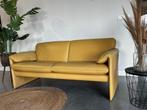 Leolux Bora Bora 2,5-zits bank - Geel leer - Uitstekende sta, Leolux Bora Bora, 150 tot 200 cm, Tweepersoons, Ophalen of Verzenden