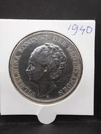 Rijksdaalder 1940 koningin Wilhelmina, Zilver, Ophalen of Verzenden, Koningin Wilhelmina, Losse munt