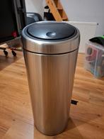 Brabantia prullenbak 30 liter, Ophalen, Met pedaal, 50 tot 75 cm, Metaal