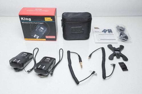 Pixel King Wireless E-TTL Flash trigger set voor Canon, Audio, Tv en Foto, Fotografie | Flitsers, Zo goed als nieuw, Ophalen of Verzenden