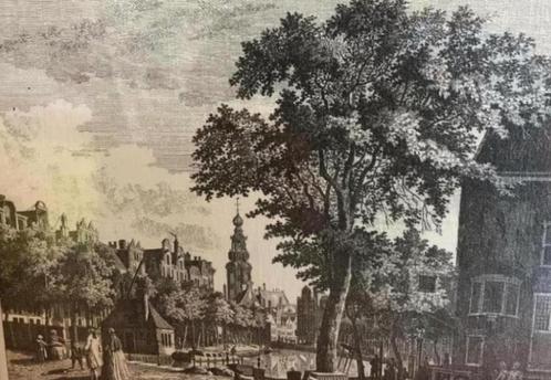 Tekening Munttoren Amsterdam - Jan de Beijer (20x18), Antiek en Kunst, Kunst | Tekeningen en Foto's, Ophalen of Verzenden