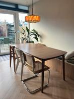 Uitschuifbare eettafel - walnoot, Ophalen, Gebruikt, 50 tot 100 cm, Vijf personen of meer