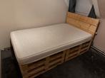 Pallet bed 120x200, Huis en Inrichting, Ophalen, Zo goed als nieuw, Twijfelaar, 120 cm