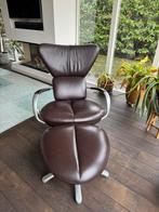 Leolux Formi Phase 2 Stoel met Hocker- Frans Schrofer Design, Huis en Inrichting, Fauteuils, Ophalen, Zo goed als nieuw, Leer