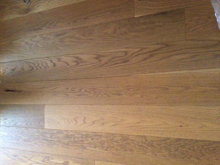 Eikenhouten vloer 35 m2, Doe-het-zelf en Verbouw, Vloerdelen en Plavuizen, Zo goed als nieuw, Vloerdelen of -planken, Hout, 150 cm of meer
