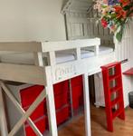 Bed 90x200 halfhoogslaper meisje kidsfactory steigerhout, Kinderen en Baby's, Ophalen, 85 tot 100 cm, Hoogslaper of Stapelbed