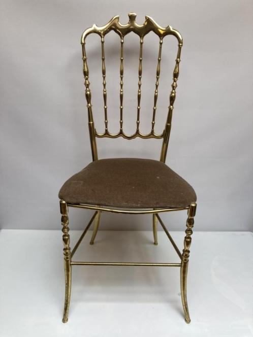 Messing chiavari stoel Descalzi Giuseppe Gaetano Vintag 1950, Antiek en Kunst, Antiek | Meubels | Stoelen en Banken, Ophalen