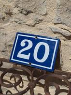 Antiek Frans emaille huisnummer bord Nr 20 blauw wit €20, Antiek en Kunst, Antiek | Emaille, Ophalen of Verzenden