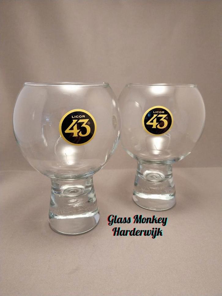 Licor 43 glazen., Verzamelen, Glas en Borrelglaasjes, Zo goed als nieuw, Borrel- of Shotglas, Ophalen of Verzenden