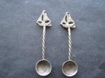 Set van 2 Antiek Zilveren Zoutlepeltjes., Antiek en Kunst, Antiek | Goud en Zilver, Verzenden, Zilver