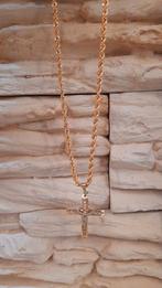 gouden rope ketting met kruis 18kt, Www.bredajuwelier.nl, Nieuw, Ophalen of Verzenden, Www.bredajuwelier.nl