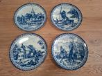 4 wandborden delfts blauw 30 cm Chemkefa, Antiek en Kunst, Antiek | Wandborden en Tegels, Ophalen of Verzenden