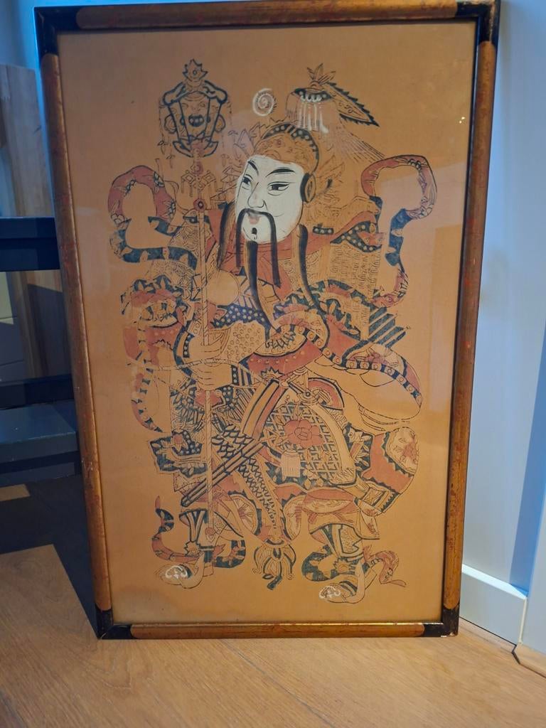 Chinees kunstwerk Nederlands Indie 1920 1930 Chinese Keizer, Ophalen of Verzenden