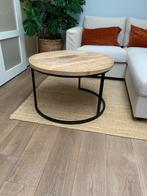 Industriële salontafel rypeOlaf eiken 3 cm dik, Huis en Inrichting, Ophalen, 100 tot 150 cm, 50 tot 100 cm, Zo goed als nieuw