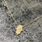 14k gouden ketting fatima hand model, Ophalen of Verzenden, Nieuw, Goud