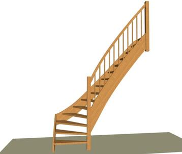 Houten trap op maat gemaakt  beschikbaar voor biedingen