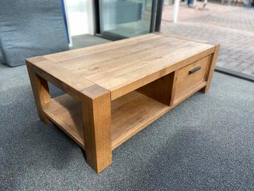 Massief Eiken Salontafel Incl Bijzet Tafeltje 120X60 60X60 beschikbaar voor biedingen