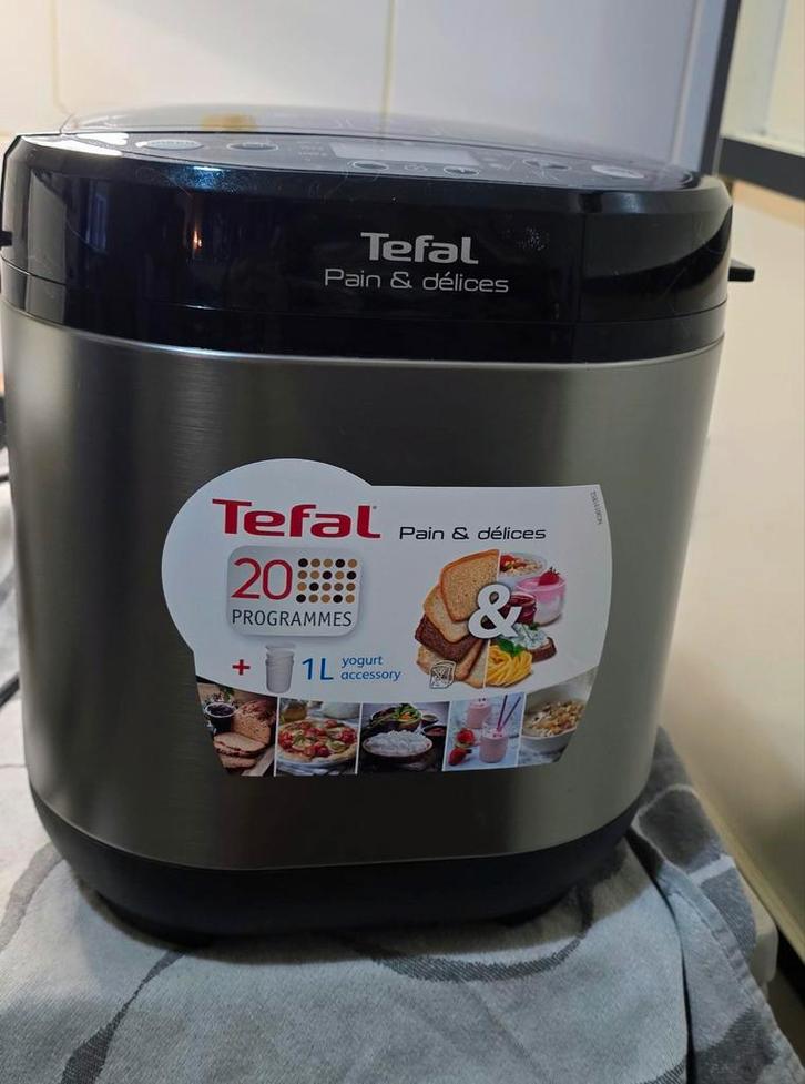 Tefal Pain & Délices Broodbakmachine, Witgoed en Apparatuur, Broodbakmachines, Gebruikt, Met timer, 800 tot 1200 gram deeg, Kijkvenster