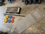 Reebok step met bodypump set en aerobic matje, Mat, Gebruikt, Bodypump set, Ophalen of Verzenden