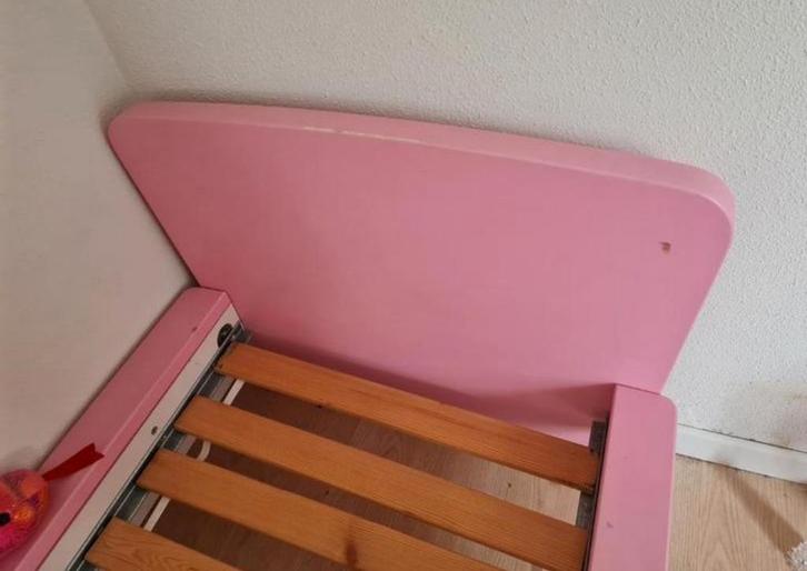 IKEA bed Kinderbed Roze peuterbed, Kinderen en Baby's, Kinderkamer | Bedden, Gebruikt, 160 tot 180 cm, 70 tot 85 cm, Lattenbodem