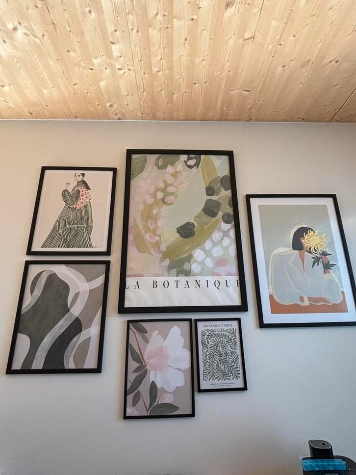 Desenio posters incusief lijsten, Huis en Inrichting, Woonaccessoires | Lijsten, Zo goed als nieuw, 75 tot 100 cm, Hout, Ophalen
