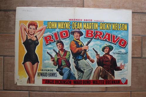 filmaffiche John Wayne Rio Bravo 1959 Dean Martin filmposter, Verzamelen, Posters, Zo goed als nieuw, Film en Tv, A1 t/m A3, Rechthoekig Liggend
