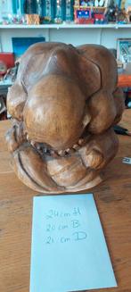 Houten beeld van een zittende figuur,jogy man, Ophalen of Verzenden