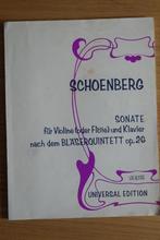 Schoenberg - Sonate fur Violine..... opus 26, Muziek en Instrumenten, Bladmuziek, Gebruikt, Verzenden, Klassiek, Piano
