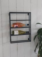 Nieuw wijnrek voor 4 flessen - zwart metaal, Huis en Inrichting, Woonaccessoires | Wijnrekken, 50 tot 75 cm, Nieuw, Ophalen of Verzenden