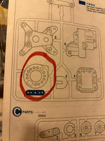 Gezocht: Motormount van Tamiya TA-01 of TA-02 chassis beschikbaar voor biedingen