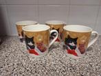 4 kerst mokken met katten, Nieuw, Ophalen of Verzenden, Overige stijlen, Kop(pen) en/of Schotel(s)