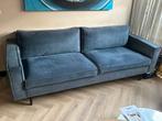 Woood Arwin Staalblauwe 3-zits bank, Ophalen, Driepersoons, 75 tot 100 cm, Zo goed als nieuw