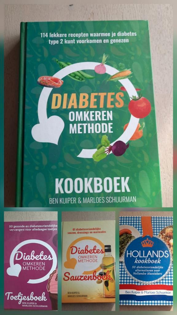 4x Diabetes Omkeren Methode, Boeken, Kookboeken, Zo goed als nieuw, Gezond koken, Ophalen of Verzenden
