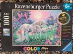 Ravensburger XXL puzzel glow in the dark Unicorns🦄, Ophalen of Verzenden, Minder dan 500 stukjes, Zo goed als nieuw