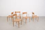 Bernhard Pedersen & Søn eetstoelen model 142 - set van 5, Ophalen, Riet of Rotan, Gebruikt, Bruin